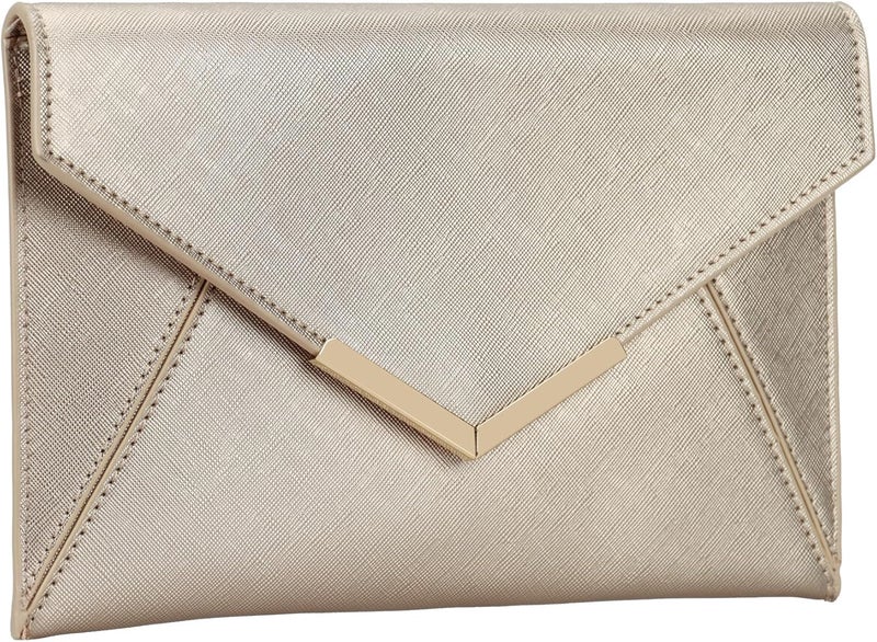 DEXMAY DM Dexmay Women Envelope Clutch Handbag Medium Saffiano Leather Foldover Clutch Purse - Image 2